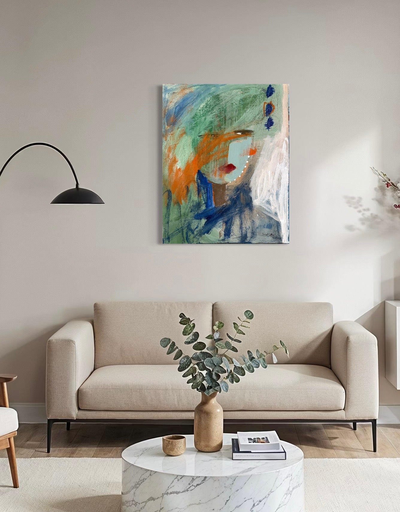 |Abstract feminine wall art|24 x 30in