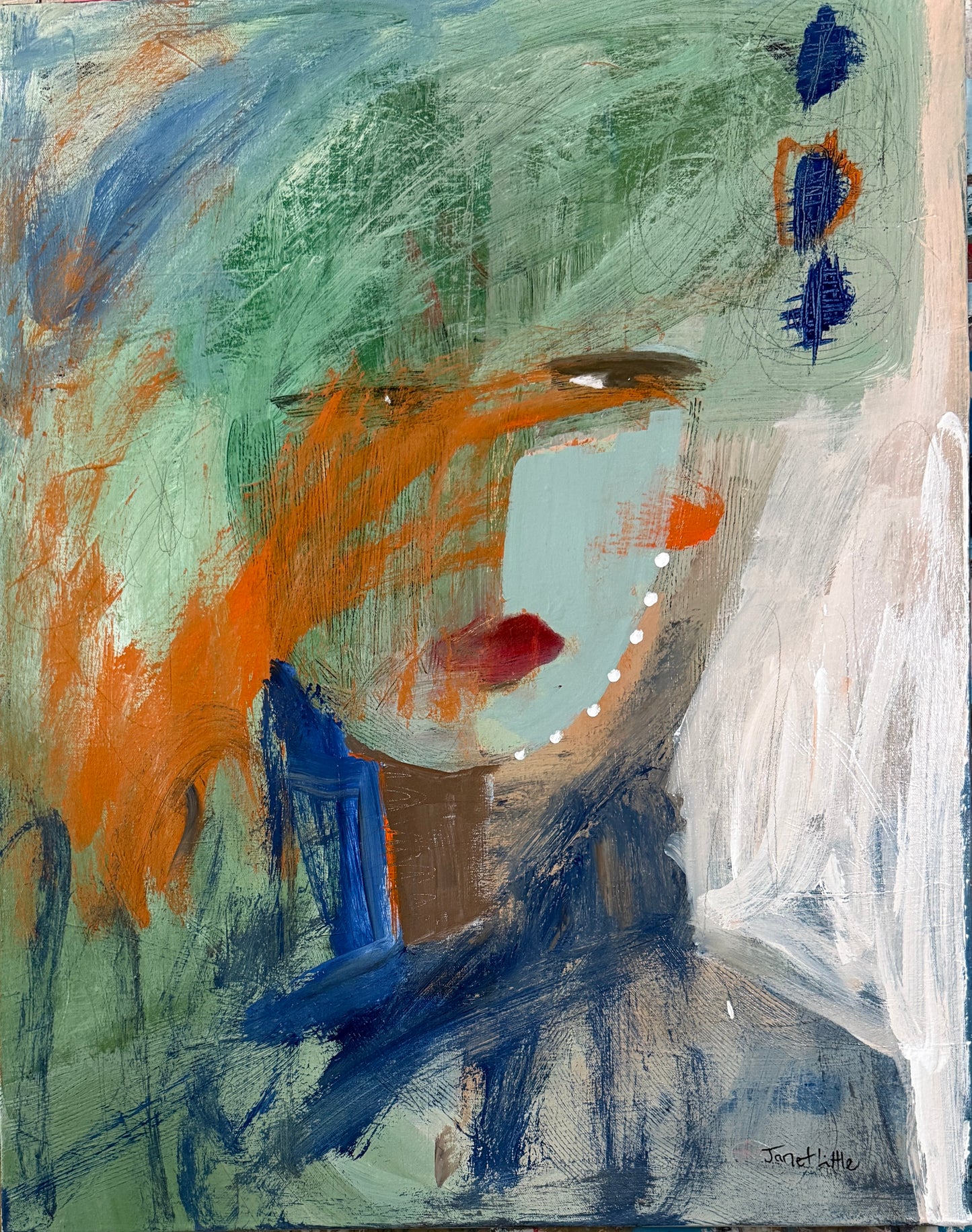 |Abstract feminine wall art|24 x 30in